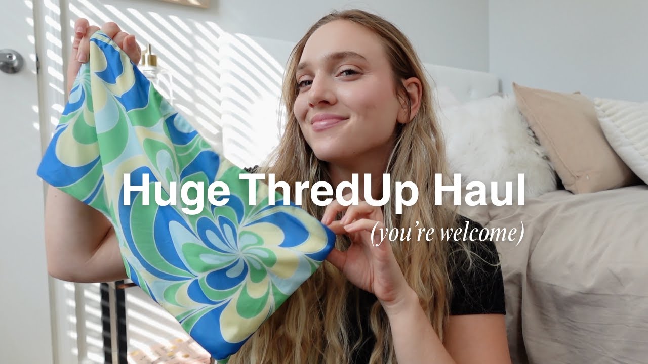 huge summer thrift try-on haul 🌼 thredup second hand finds