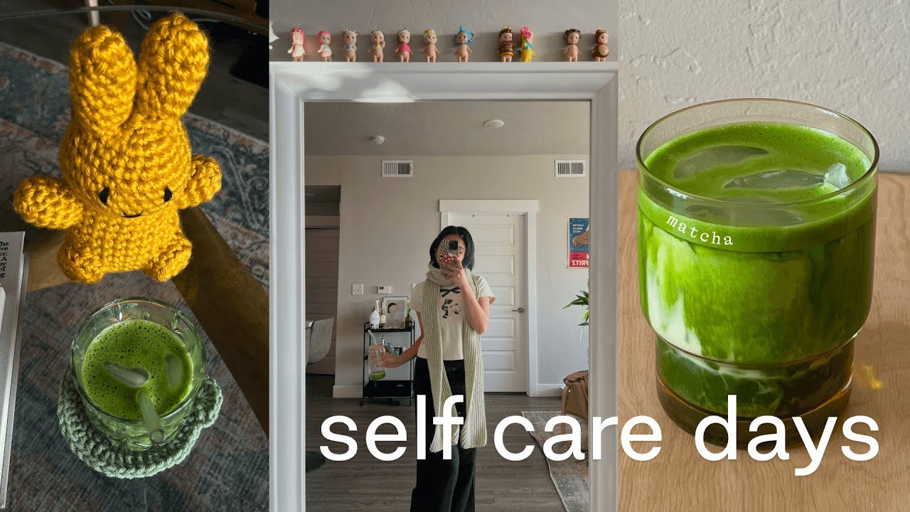 self care days 🫧 | matcha recipe, wellness & hot yoga...