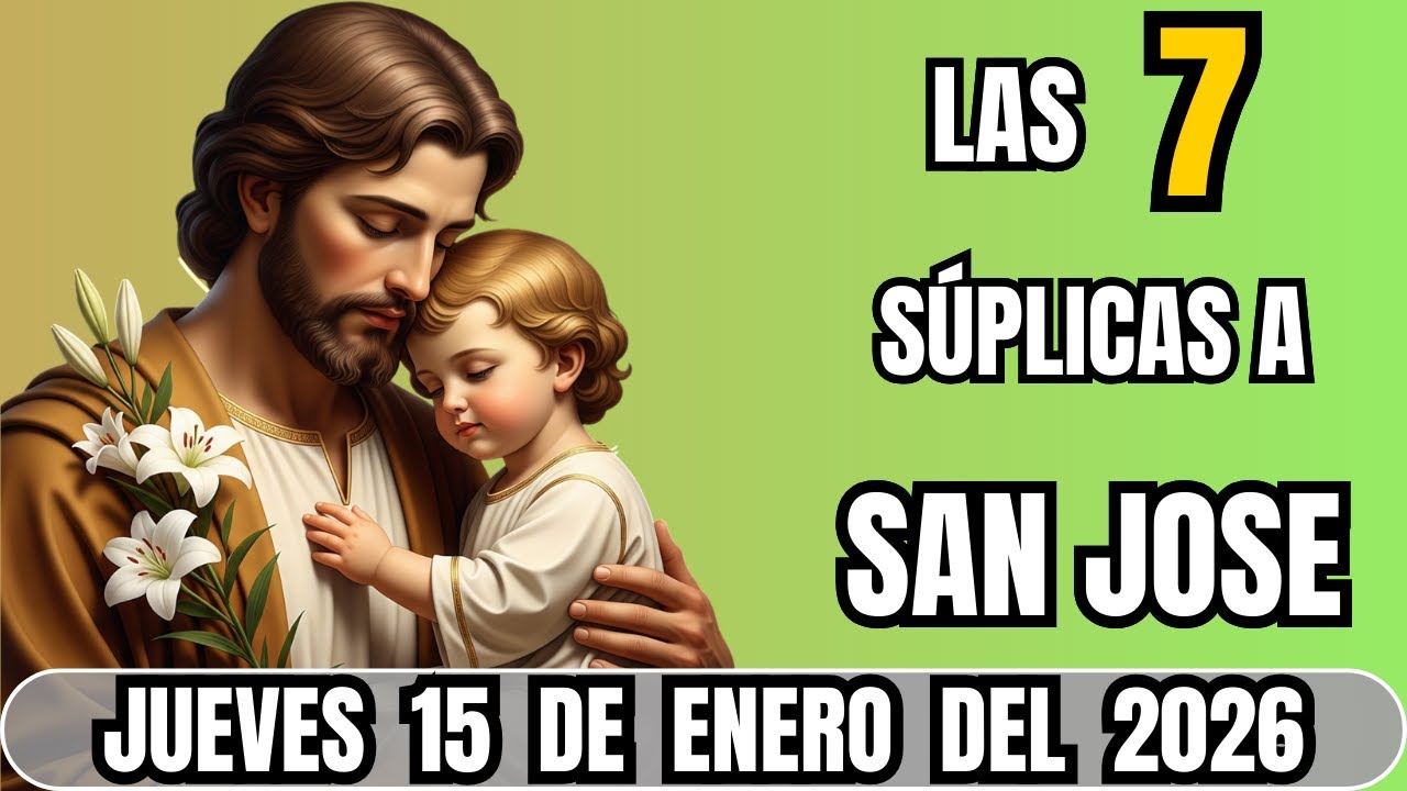 SAN JOSE LAS 7 SUPLICAS - D&Iacute;A DE MILAGROS ✨JUEVES DE HOY 15 DE ENERO 2026✨