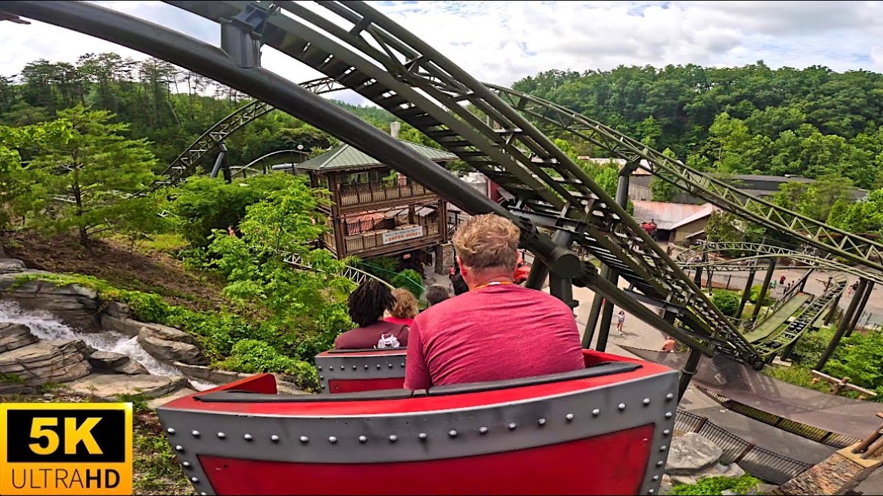 FireChaser Express POV 5K Back Row Gerstlauer Multi-Launch Family Coaster Dollywood, TN