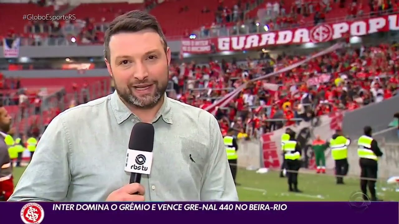 Globo Esporte RS - Inter domina o Grêmio e vence Gre-Nal 440 no Beira-Rio