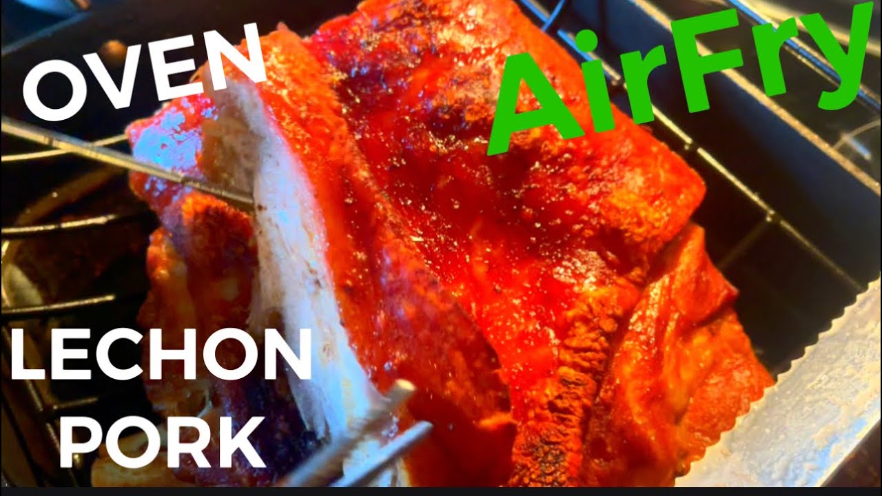 Lechon Pork Shoulder or Pork Butt on #AirFryOven to Crunchy Skin Perfect