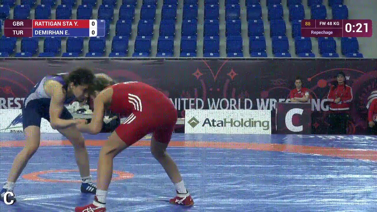 Repechage FW - 48 kg: E. DEMIRHAN (TUR) df. Y. RATTIGAN STA (GBR) by TF, 10-0
