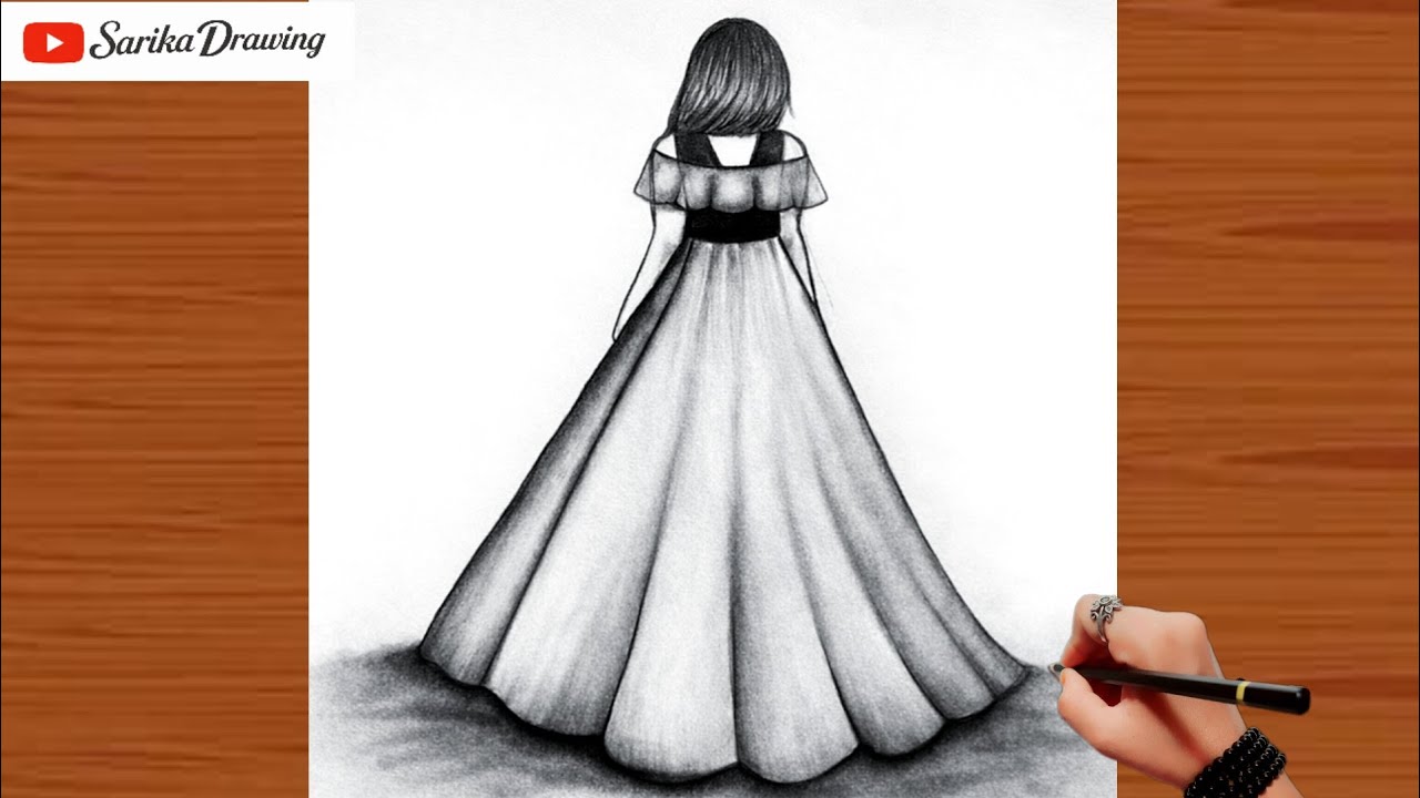 Drawing pictures pencil sketch girl | Very Easy girl sketch drawing step by step | Beginners drawing