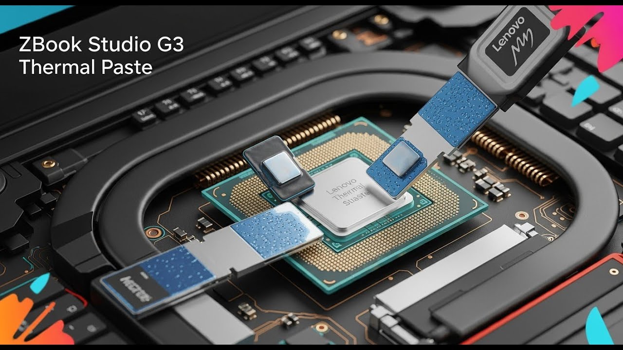 تفكيك واستبدال المعجون الحراري Zbook Studio G3