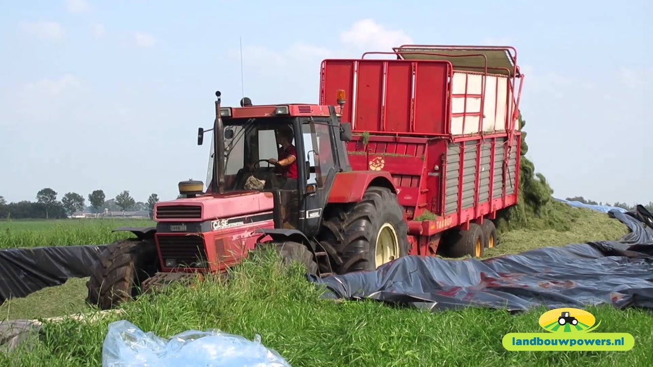 Gras inkuilen met loonbedrijf van der Meulen uit Tijnje