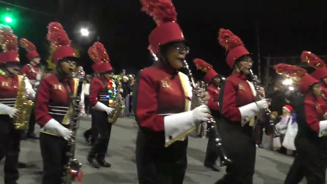 HIckory High Band in Hickory Christmas Parade 11 22 2024