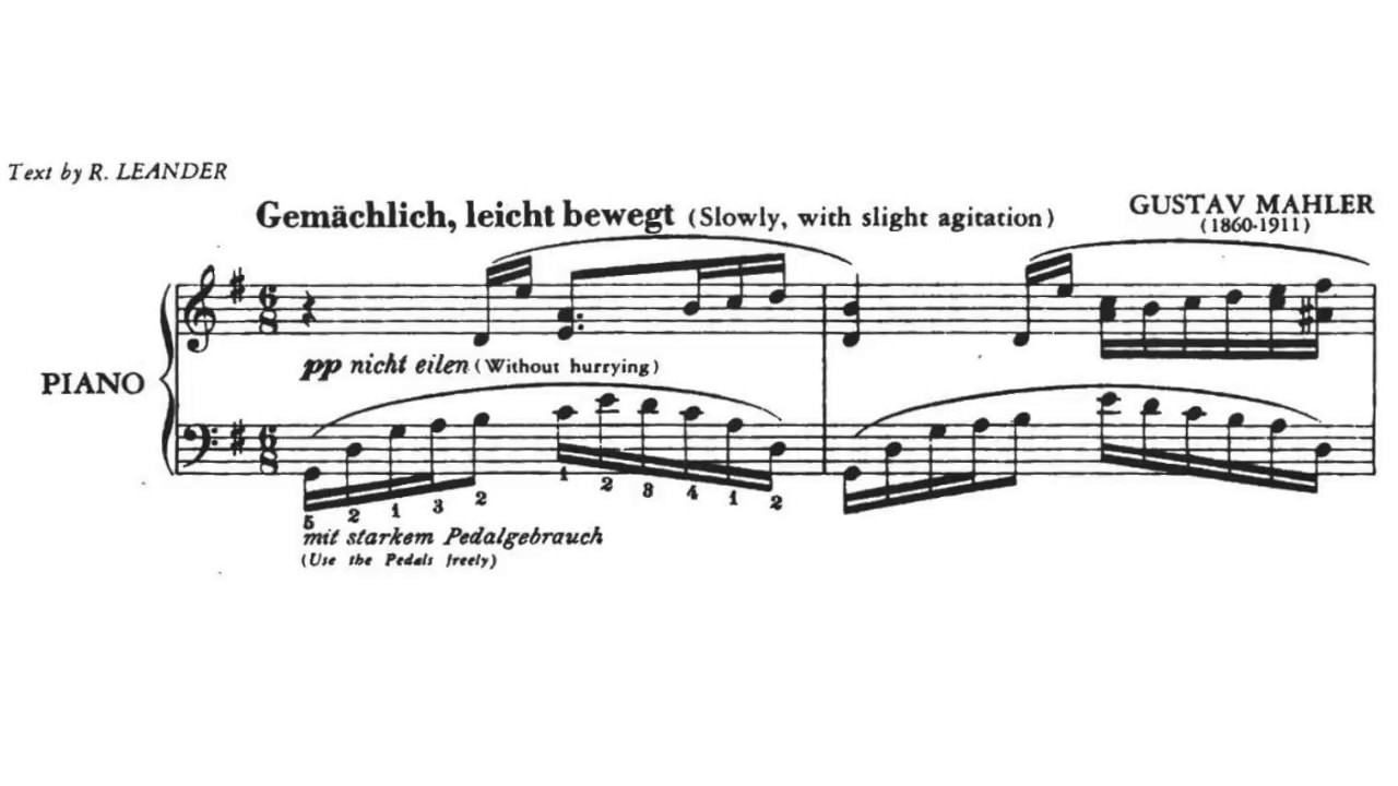 G.Mahler - Lieder und Gesänge: 1. Frühlingsmorgen (piano accompaniment)