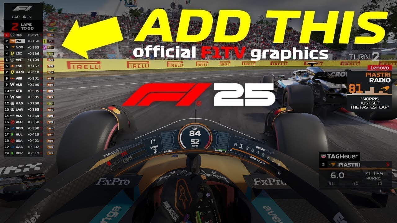 HOW TO GET THE F1 TV HUD in F1 25 &ndash; STEP BY STEP GUIDE