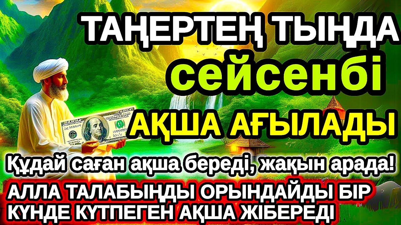 Тыңда Өте күшті дұға сейсенбі, Алла бір күнде ойламаған ақша байлық жібереді, ризығың көбейеді