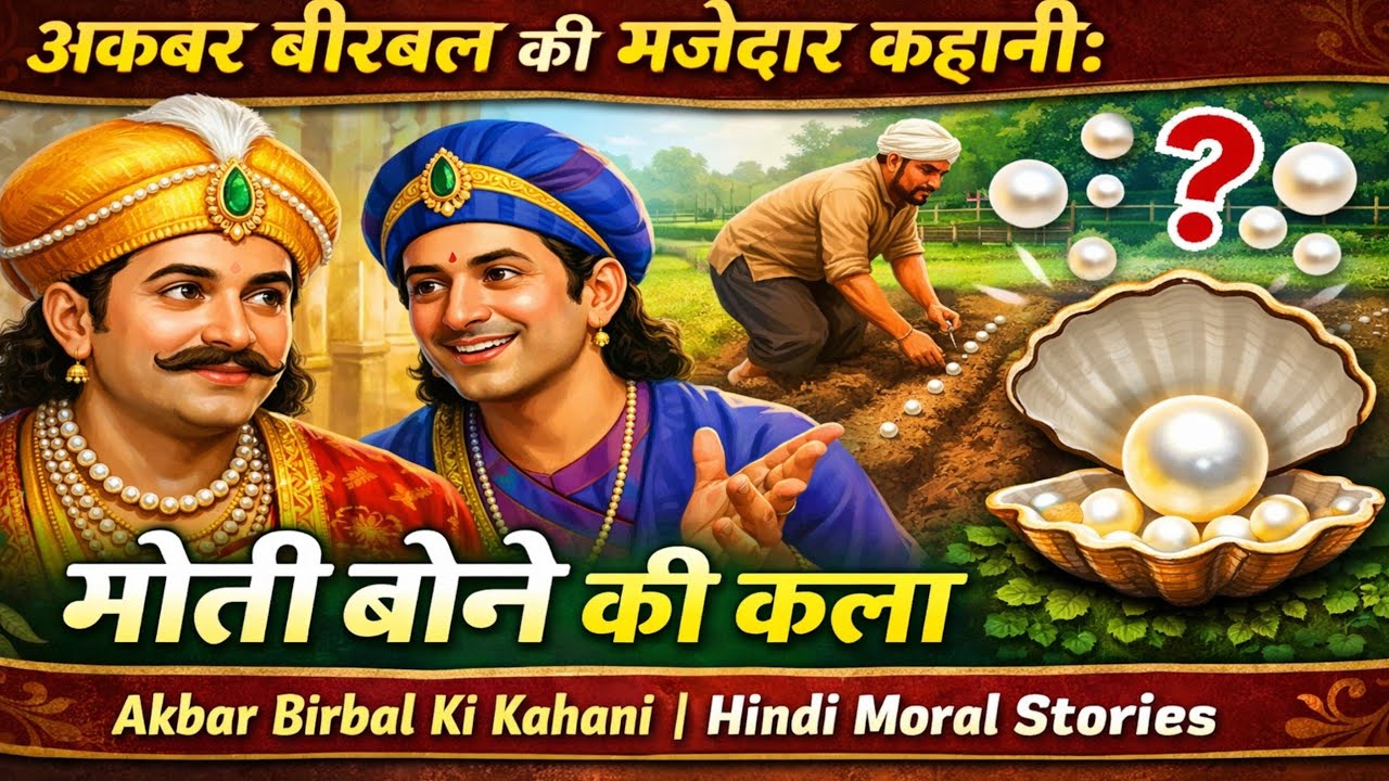 क्या सच में मोती बोए जा सकते हैं? अकबर–बीरबल की चौंकाने वाली कहानी | Hindi Moral Story