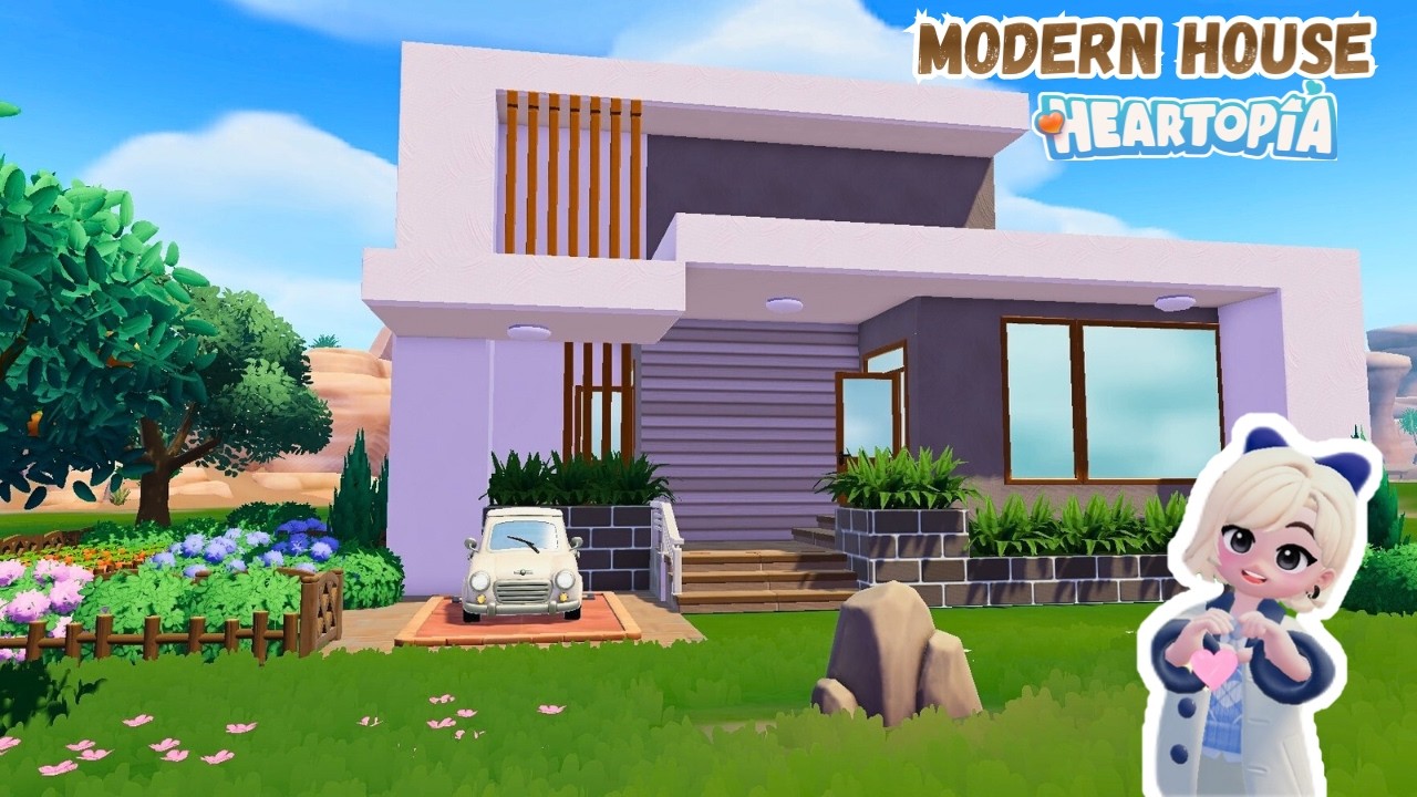 Heartopia Modern House Build Tutorial (4 Plots)