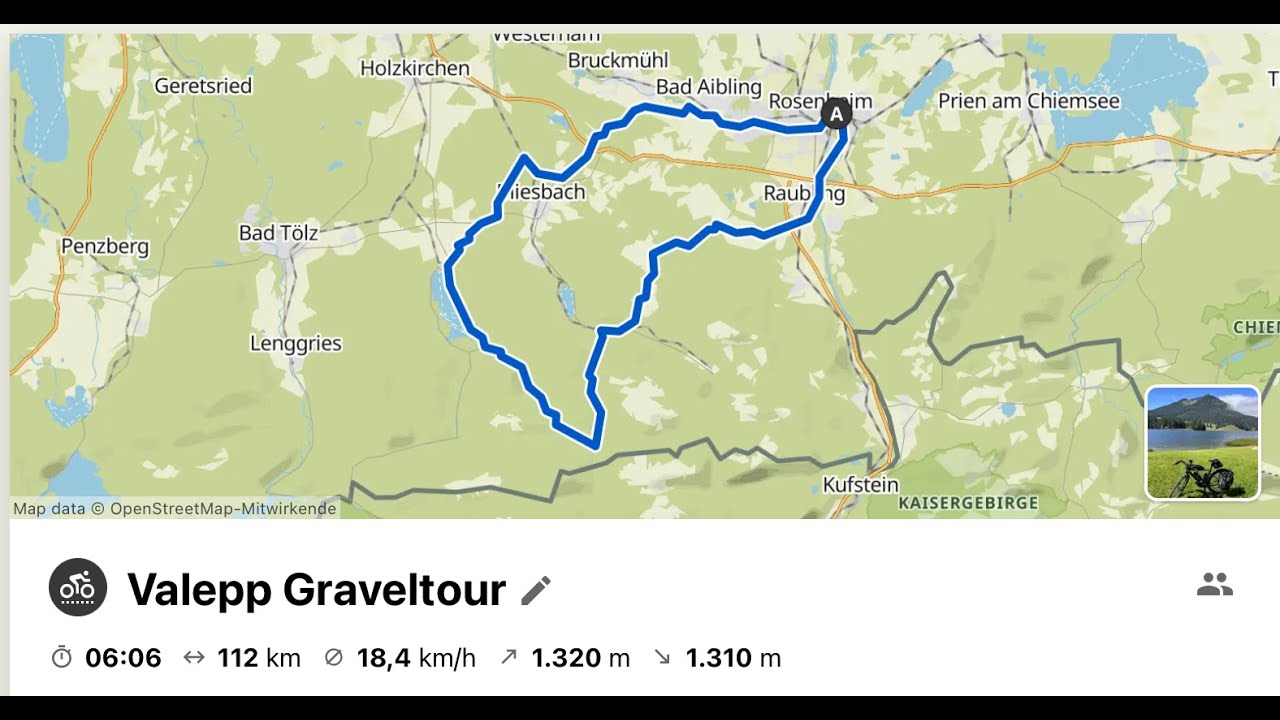 Rosenheim Tegernsee Valepp Graveltour