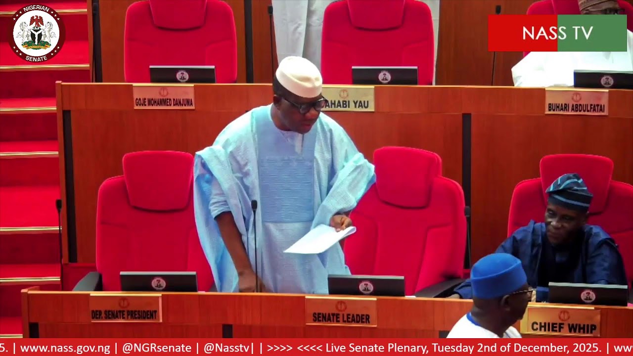 LIVE SENATE PLENARY TUESDAY,  2ND 0F DECEMBER, 2025.