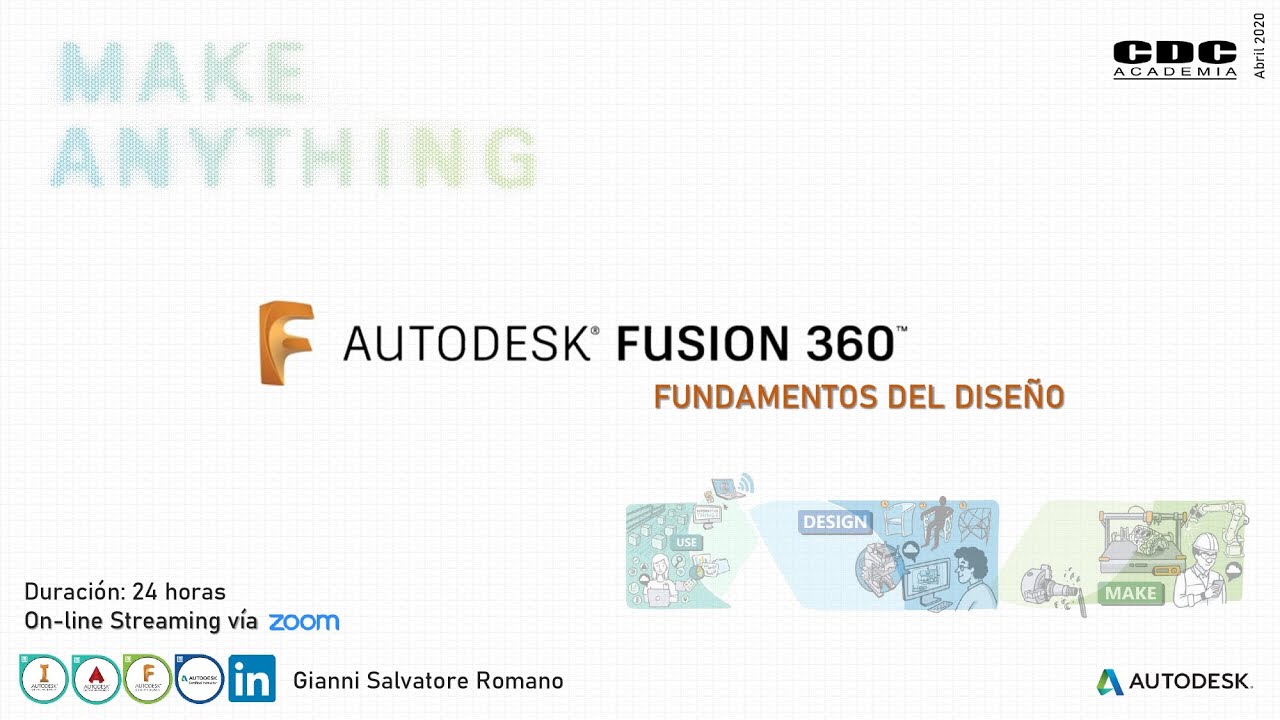 Fusion 360- Fundamentos del Diseño- Clase N° 2 con Gianni Romano