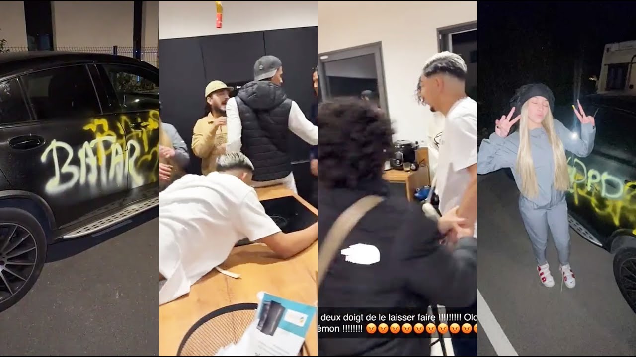 Nasdas: Lyna a bousillé la voiture 🚗 de son mec 😱🤯fou de rage 😡 il veut la fr@per avec bilel 🤬