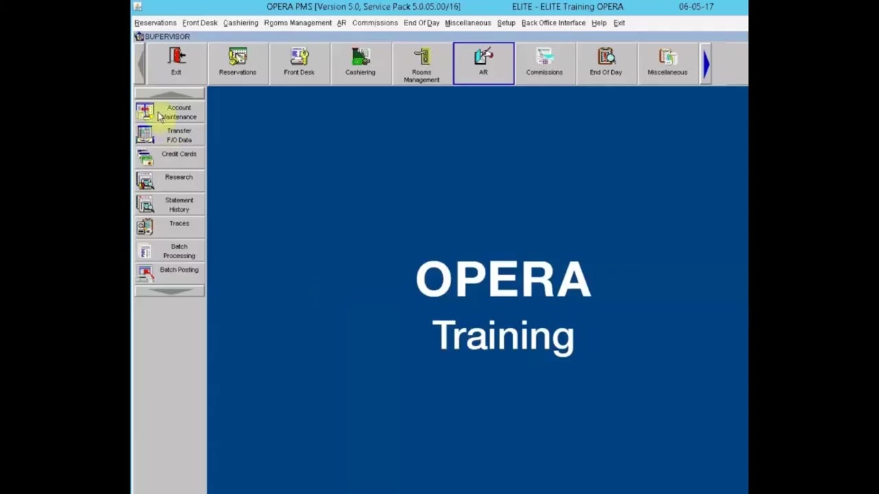 Opera PMS V5 Accounts Receivables