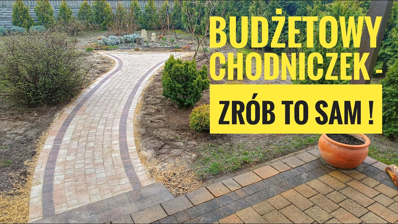 Chodnik z kostki piccolo - łuki - korytowanie i układanie DIY #brukarz​ #brukarzyoutube​ #paving