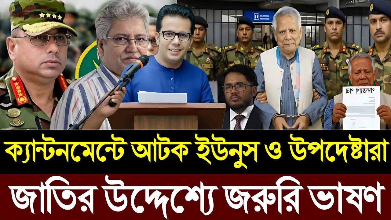 ক্যান্টনমেন্টে আটক ইউনুস ও উপদেষ্টারা | জাতির উদ্দেশ্যে সেনাপ্রধানের জরুরি ভাষণ | Masud Kamal Talk