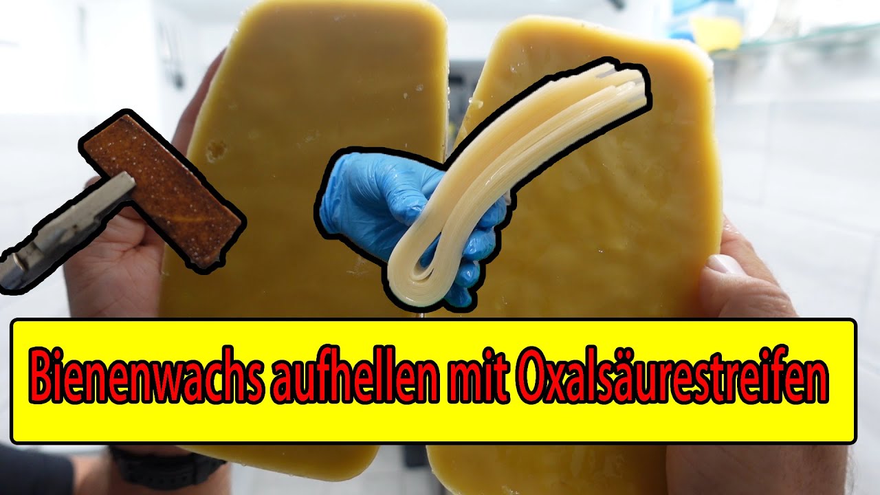 Bienenwachs natürlich bleichen – mit Oxalsäurestreifen