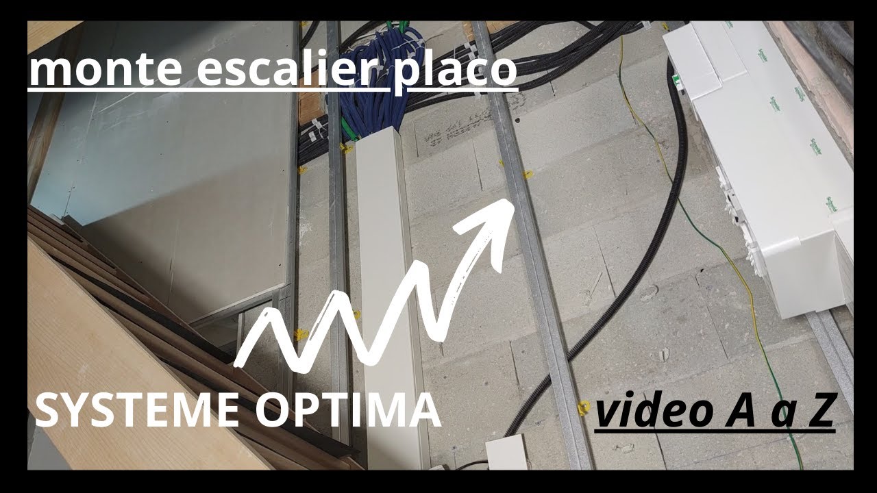 comment faire une monte escalier en placo ba13 système optima