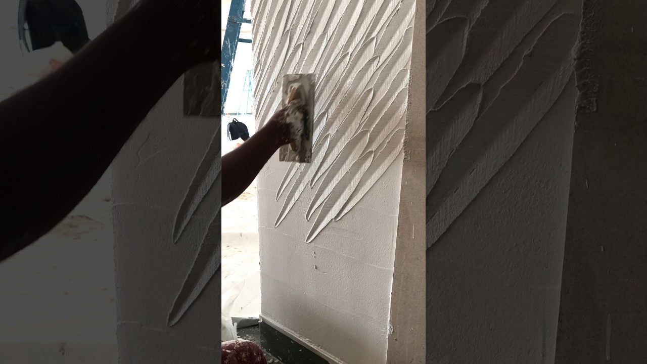 Dholpuri Texture Design By Berger Paints How To Create #wall #wallputty #dholpuri #texture #shorts