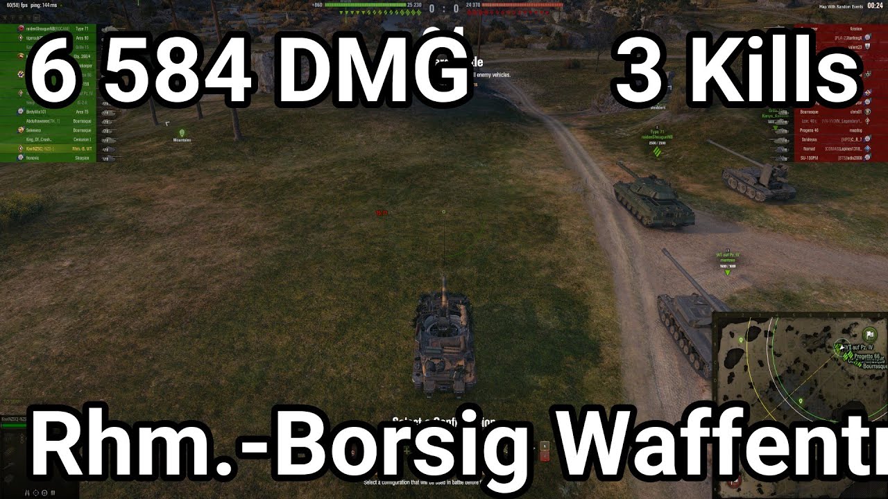 Rhm.-Borsig Waffenträger - 6 584 damage / 3 kill / 182 assist