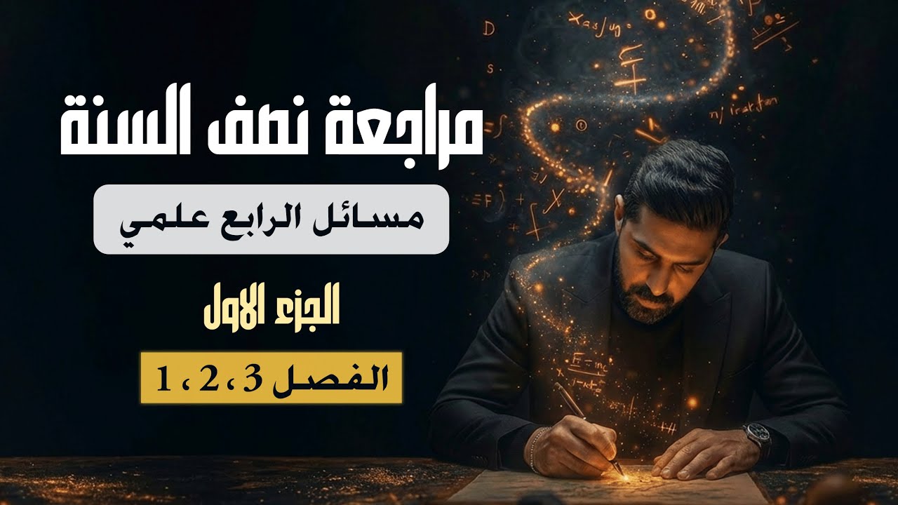 مراجعة نصف السنة || مسائل الرابع العلمي ||  الجزء الاول || الفصول (1-2-3)