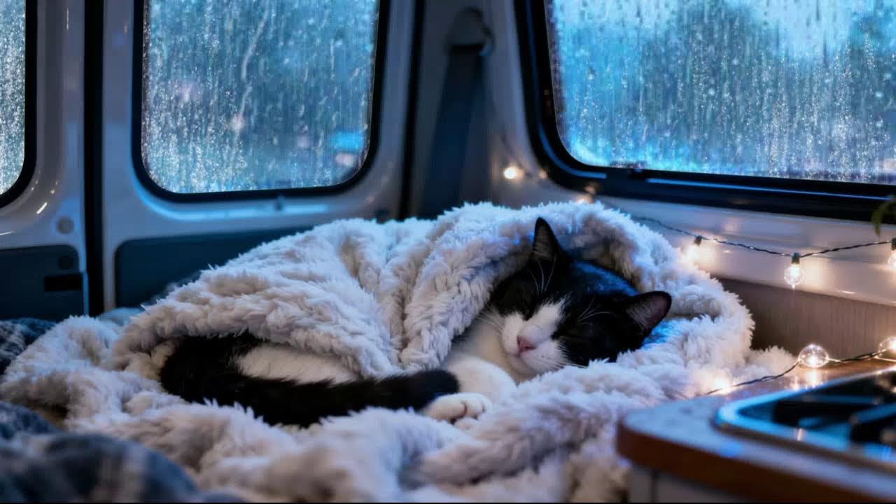 Smooth Rainfall on Car Roof | Relax Your Mind & Body