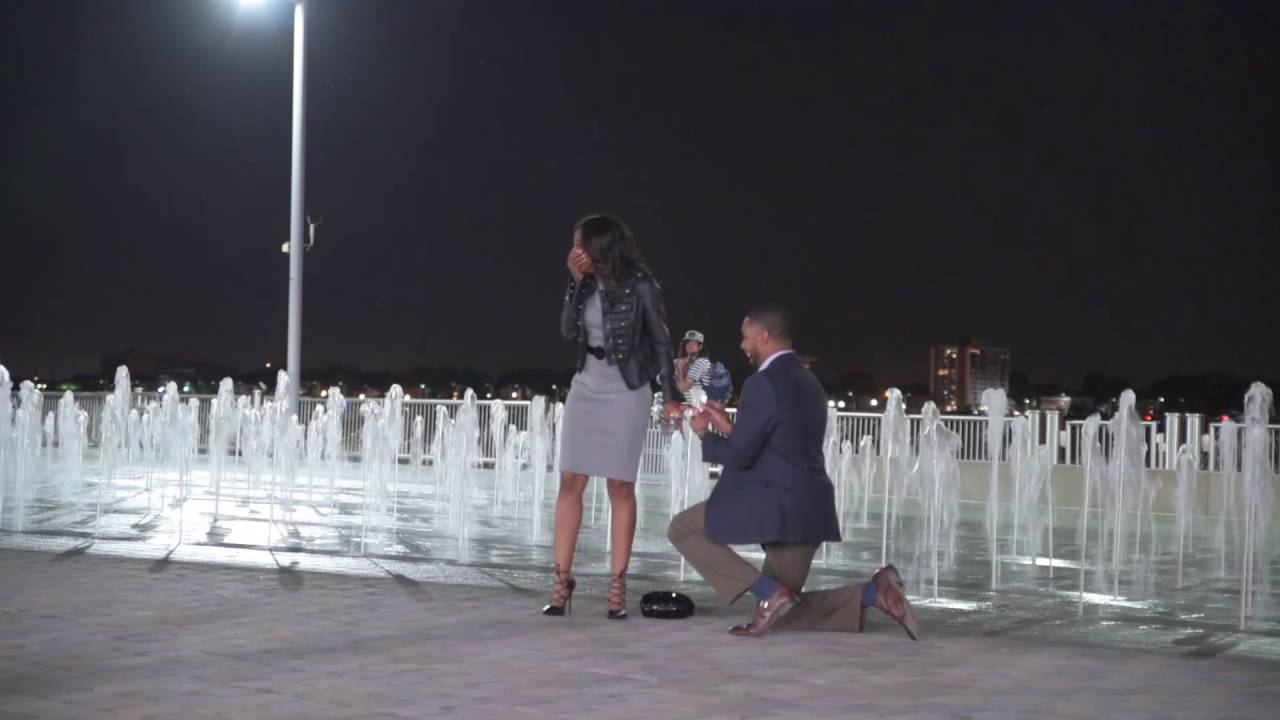 Darius & Candice Wedding proposal on the Riverfront