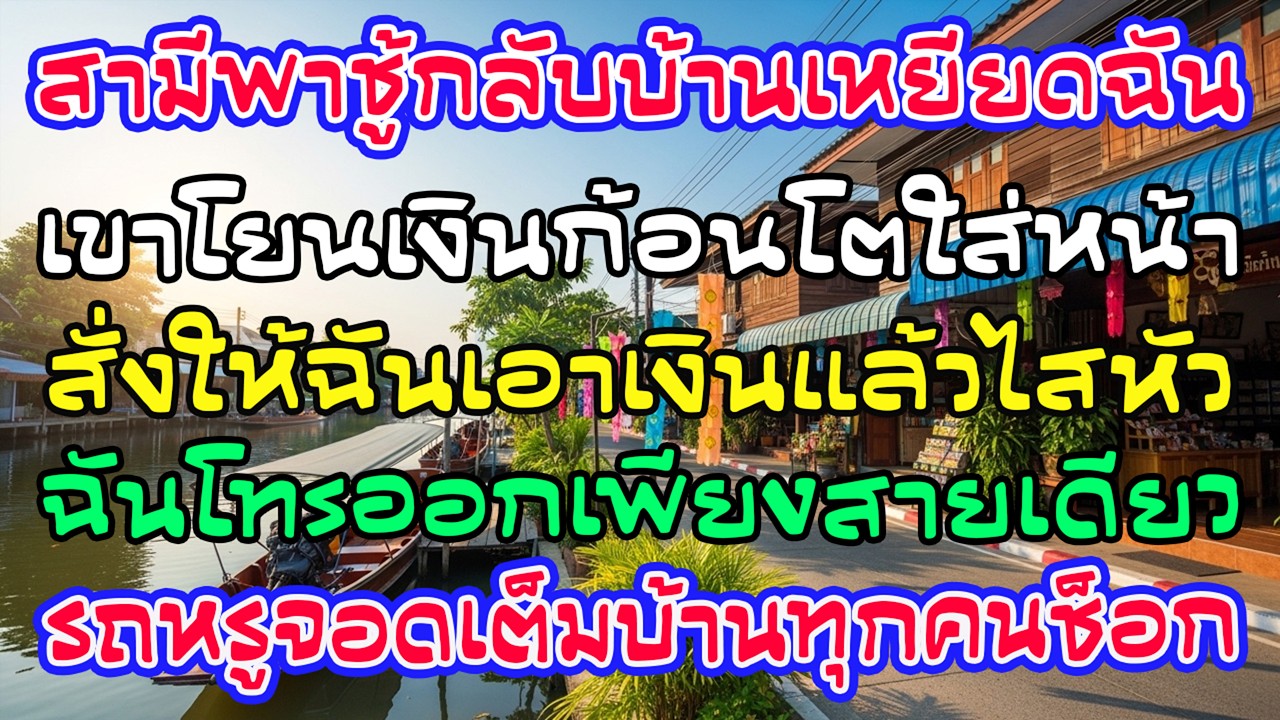สามีพาชู้กลับบ้าน โยนเงิน 500 ล้านไล่ฉัน ฉันโทรสายเดียว—30 นาที รถหรูจอดเต็มบ้าน