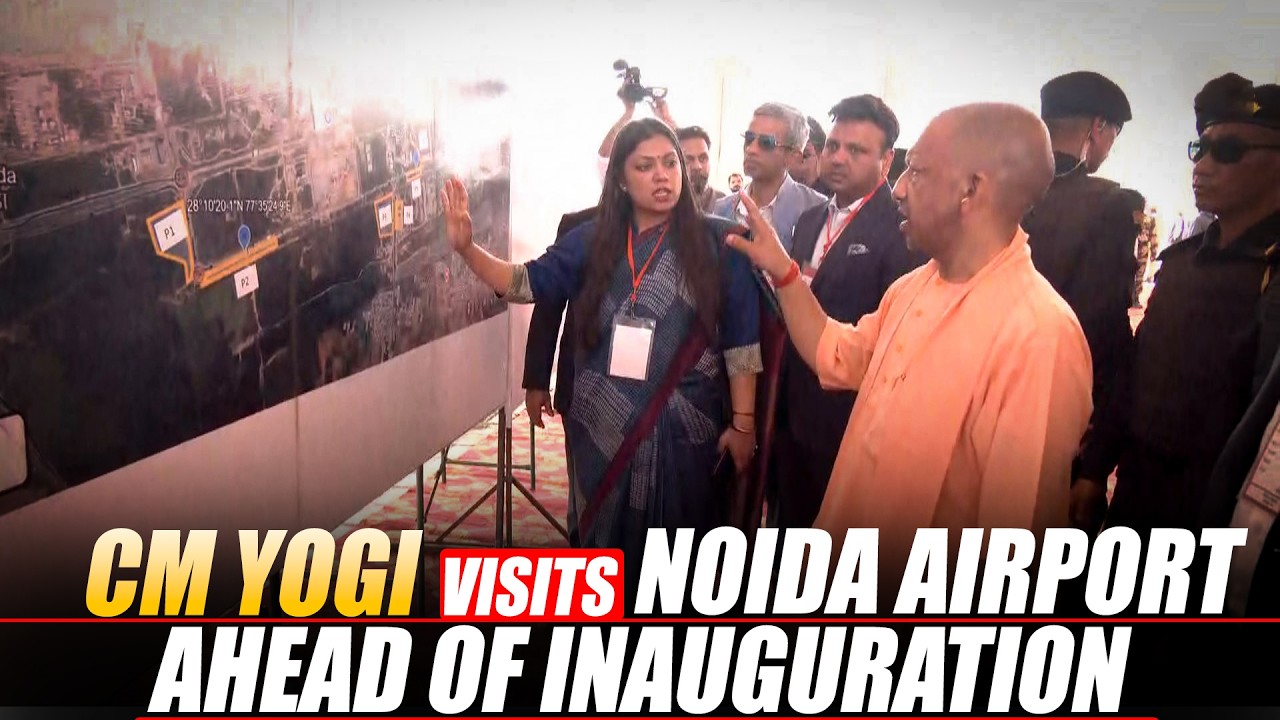 WATCH: CM Yogi reviews preparations of Noida Airport ahead of inauguration on March 28 by PM Modi