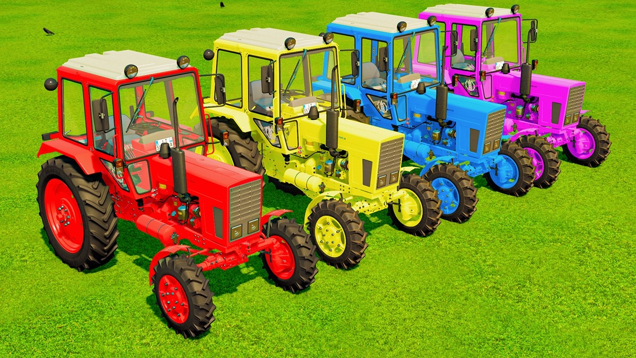 Work with Colors - MEGA CULTIVATING WORK with Mini Tractors - Farming Simulator 22