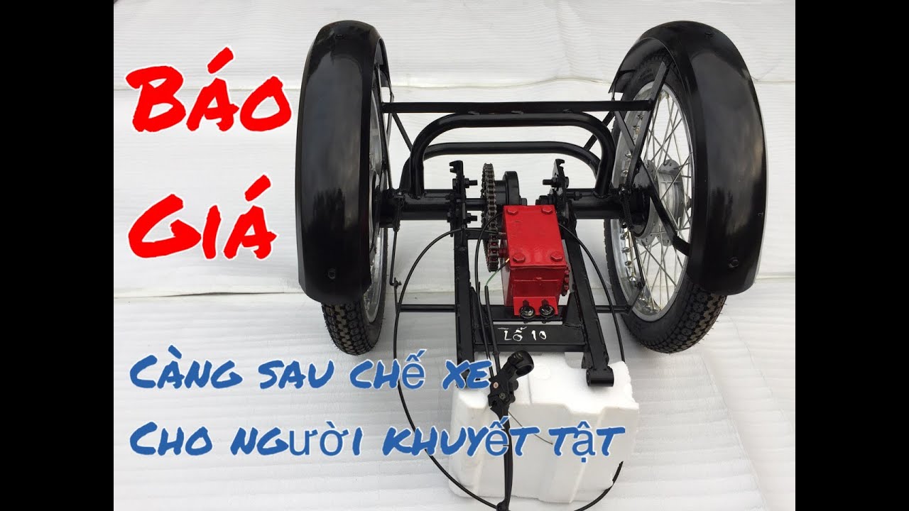 Bộ càng sau chế xe 3 bánh cho người khuyết tật. Có số tiến lùi . ĐT vs Zalo : 0376081995