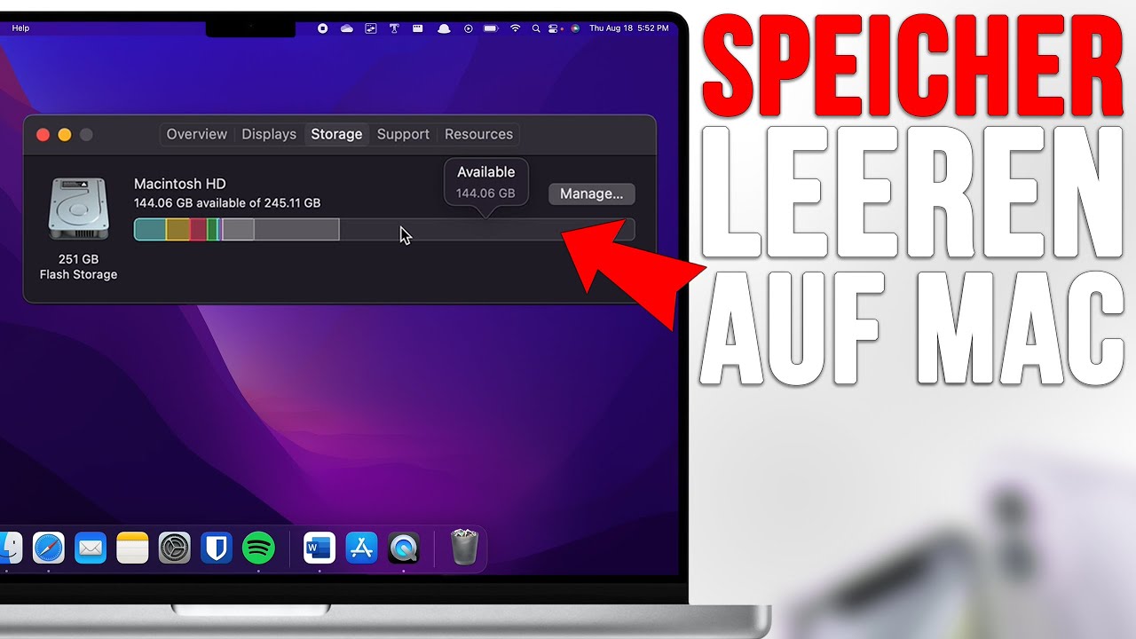 Speicher auf Mac freimachen! Macbook Speicherplatz aufräumen [4 Methoden]