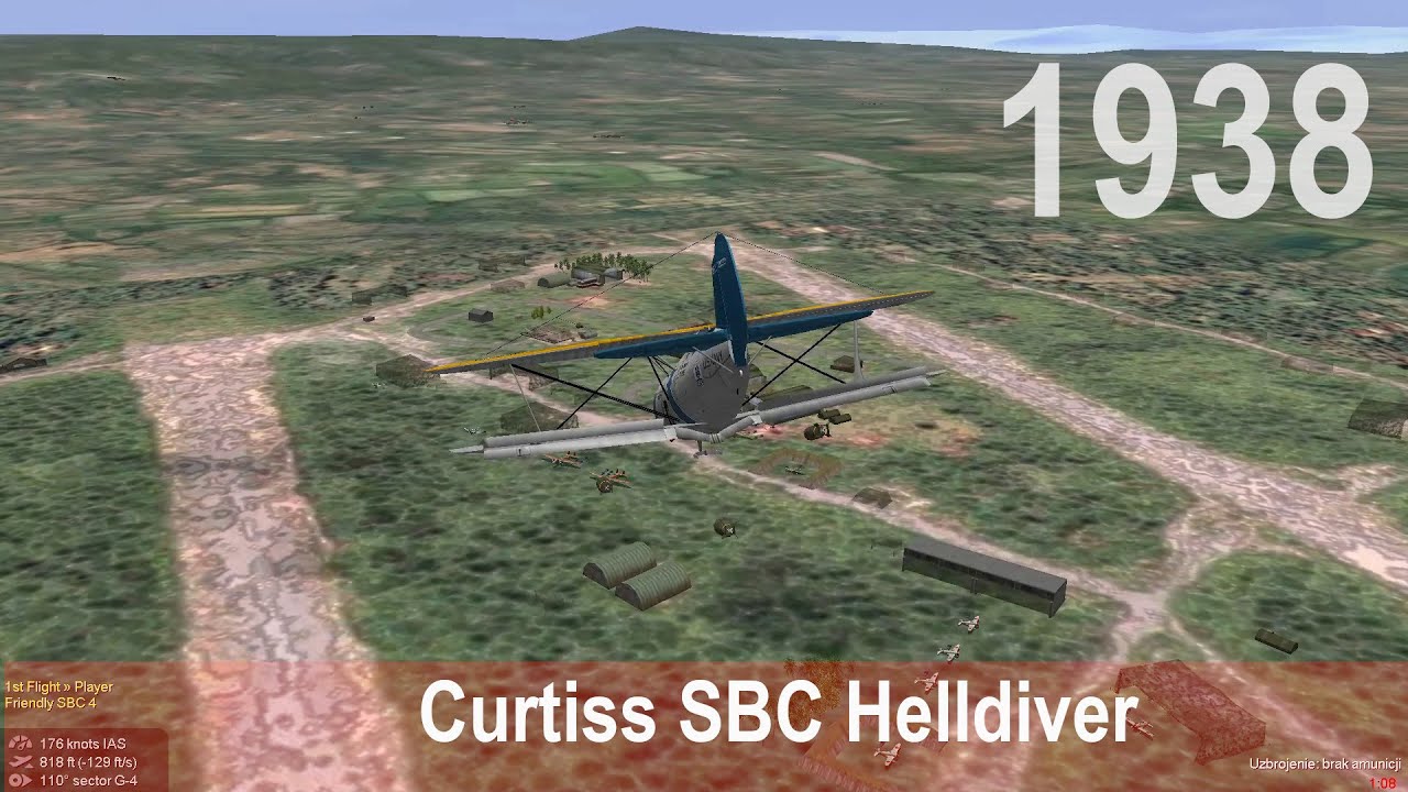Curtiss SBC Helldiver #aircraft #gameplay #yut