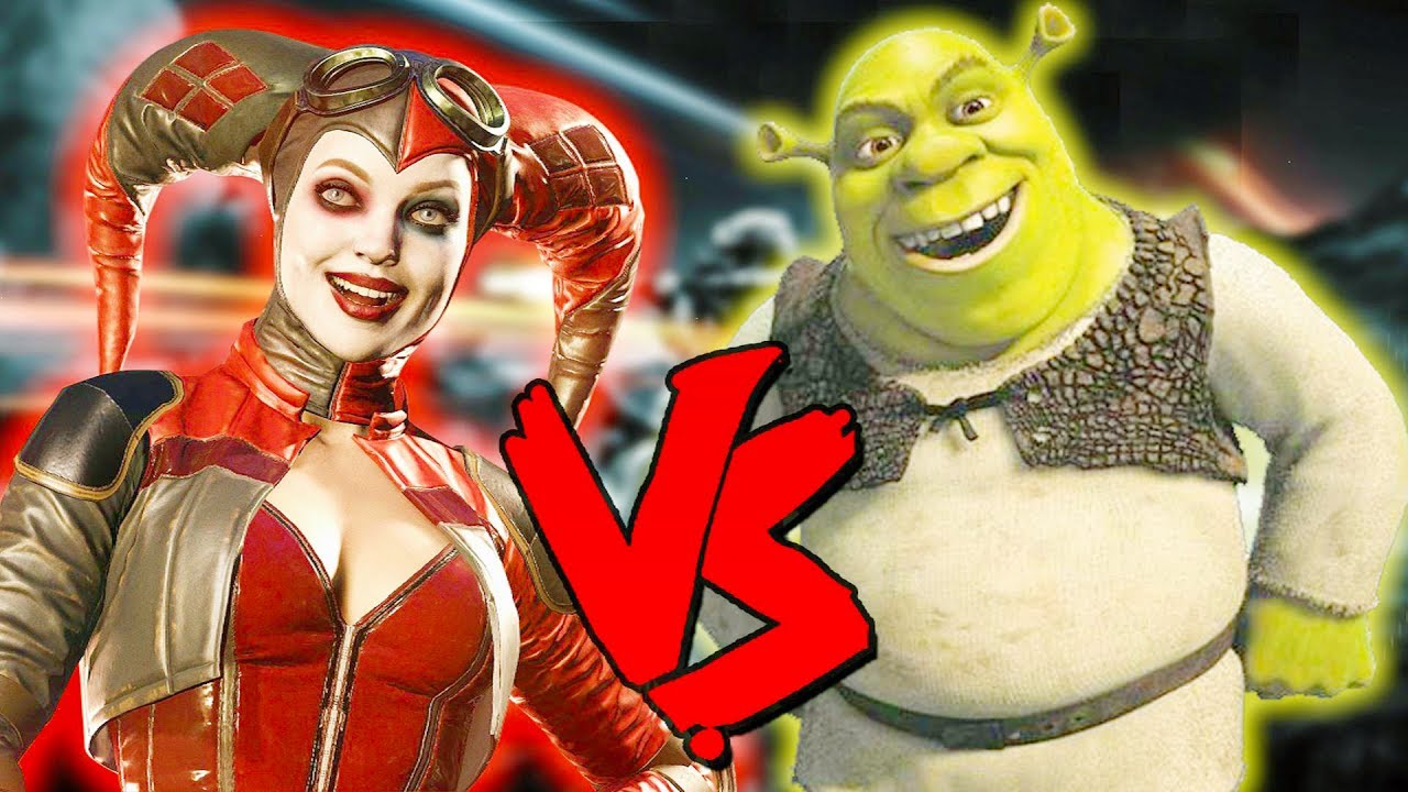 Harley Quinn Vs Shrek Army - Epic Battle - Injustice 2 Costume Skin Mod