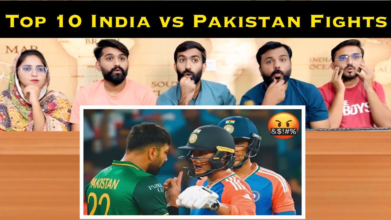 Reaction On Top 10 India vs Pakistan 😡 Fights | Angry Sledges & Heated Moments Nonstop Cricket Plus