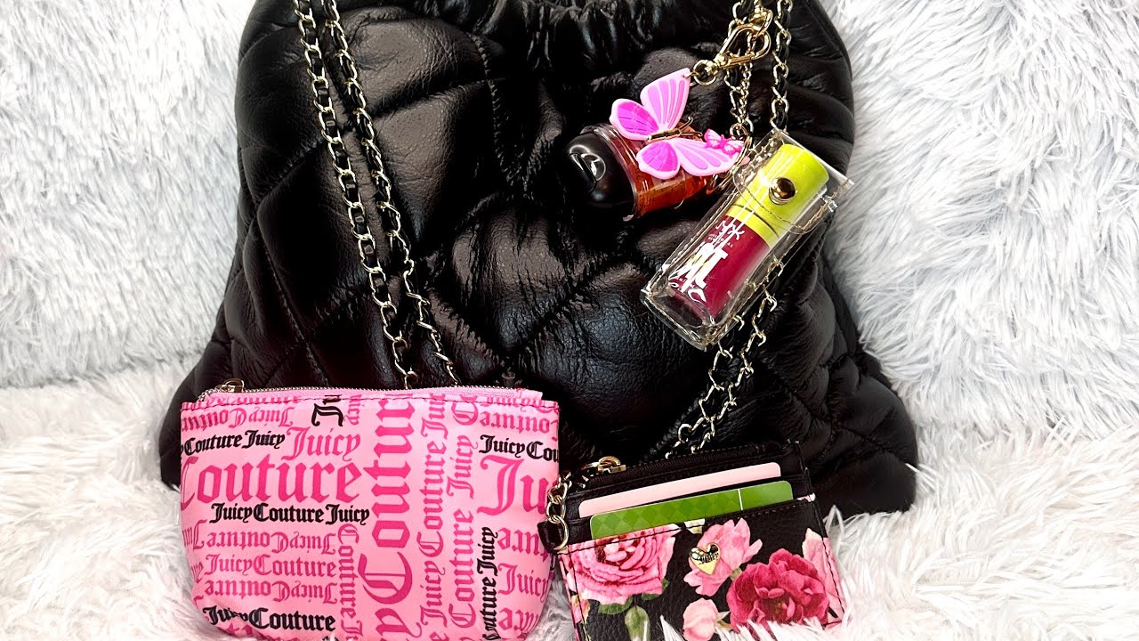 What’s in my SHEIN bag!!  🌺🖤🌸Affordable bag and accessories!!