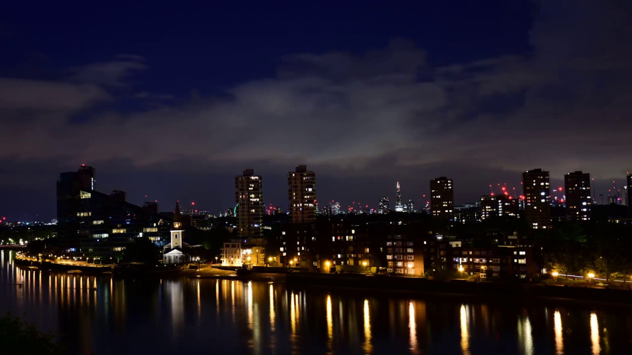 Time-Lapse City of London Night View
