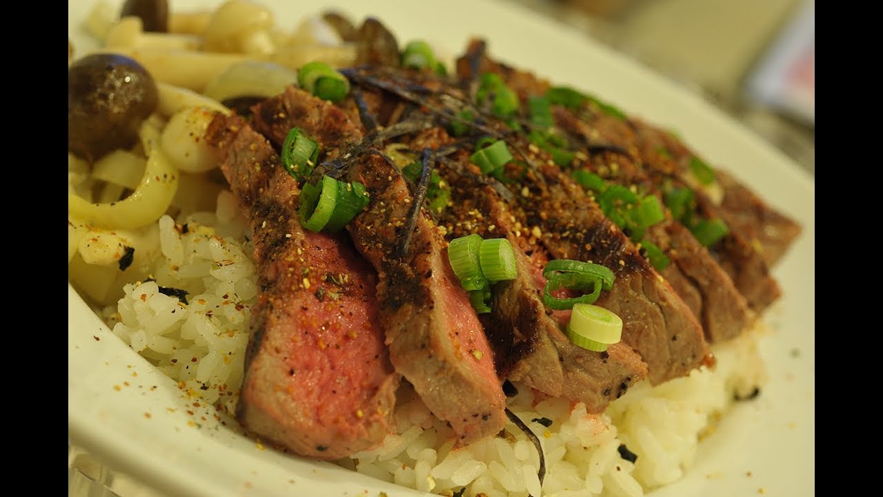 Steak Donburi & Miso Soup | ビーフステーキ丼 | 味噌汁 | 丼物 : ASMR / Mukbang ( Eating Sounds )