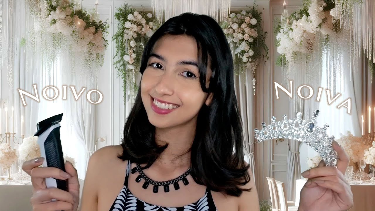 ASMR Hoje é seu casamento! Arrumando o noivo e a noiva 👰🤵
