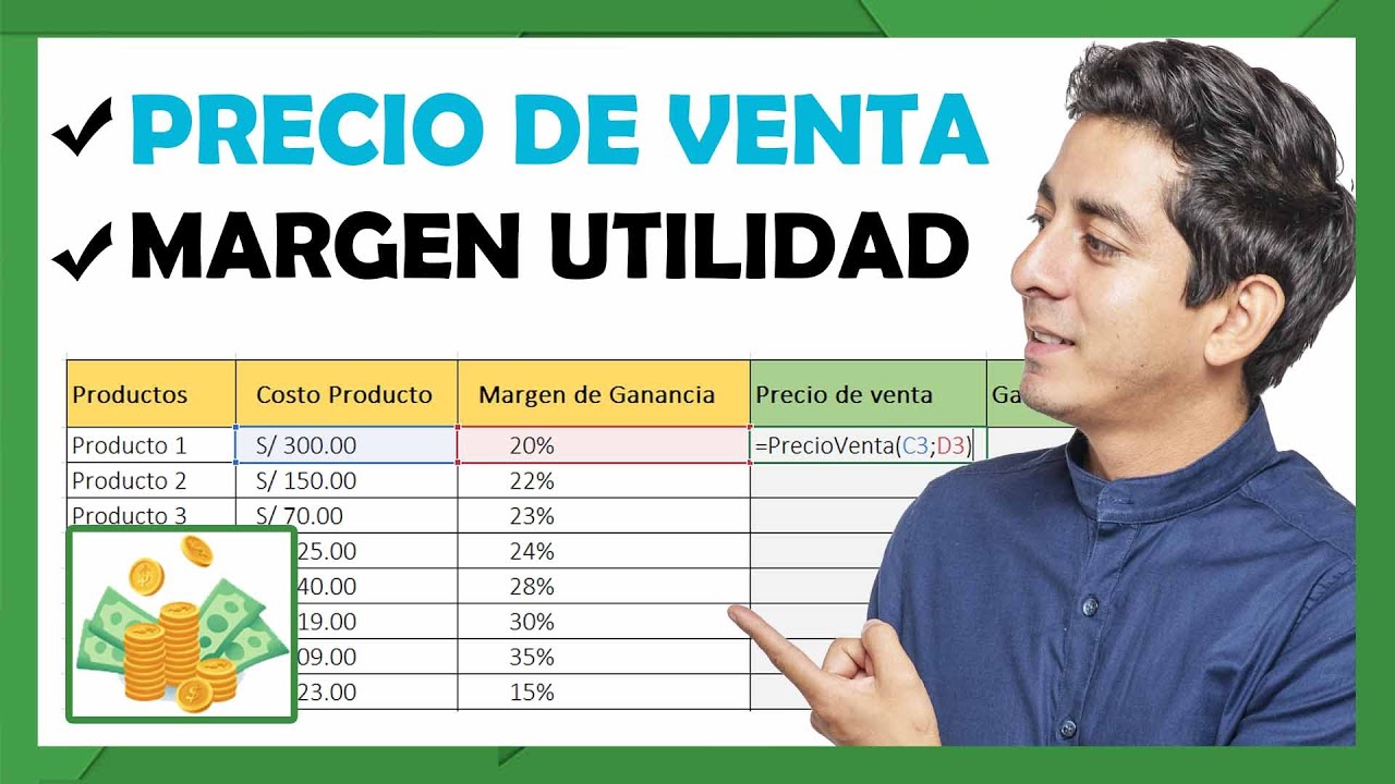 Calcular PRECIO DE VENTA incluido tu MARGEN DE UTILIDAD con Excel💰
