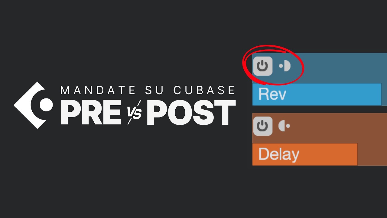 Mandate su Cubase: pre/post, colori e funzioni nascoste