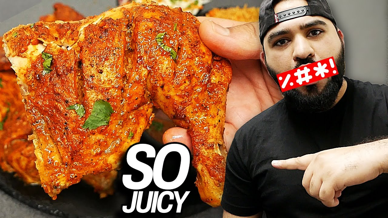 Roast Chicken with Rice & Sauce | Whole Roast Chicken Recipe