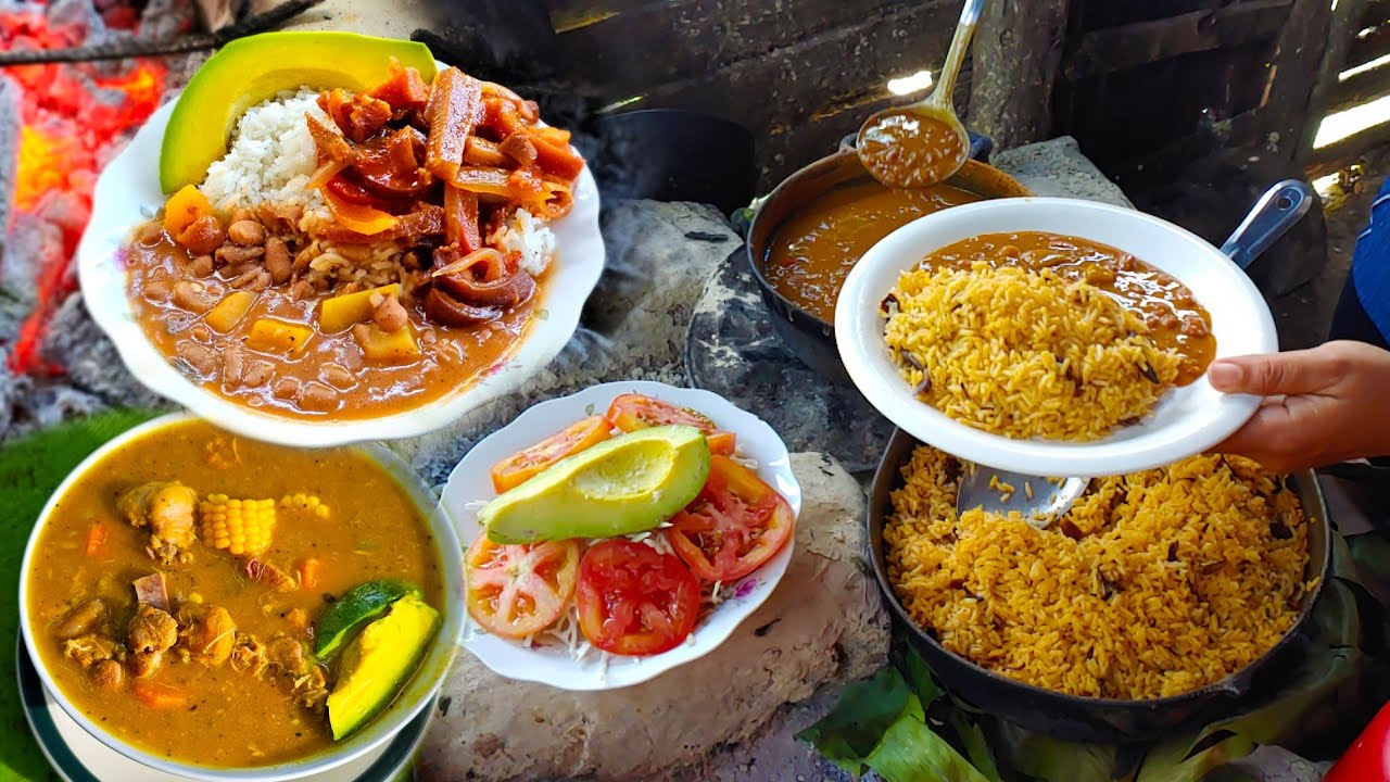 Comida Típica I Locrio De Arenque Con Habichuelas En El Fogón. La vida del campo
