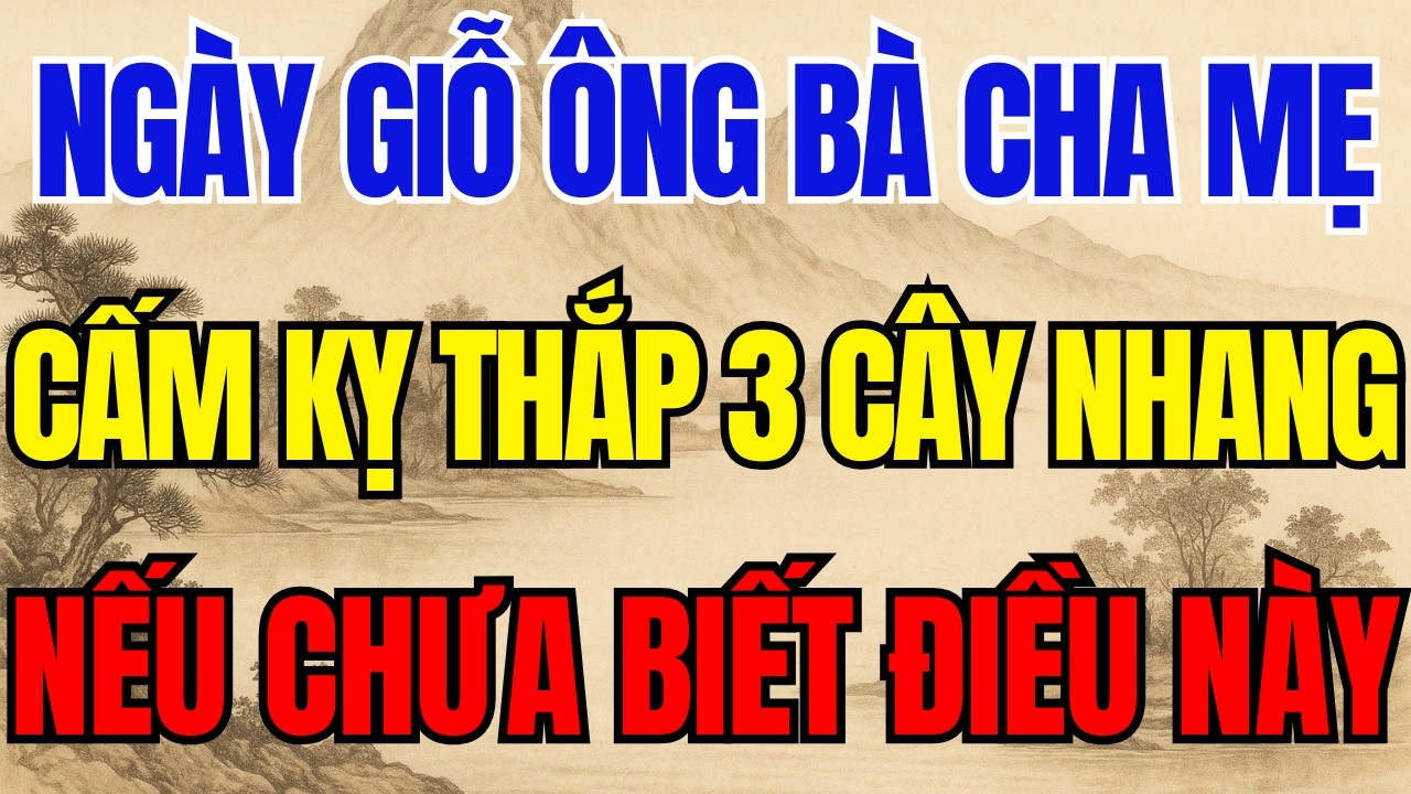 Ngày Giỗ Ông Bà Cha Mẹ Tuyệt Đối CẤM THẮP 3 CÂY NHANG Trên Bàn Thờ Nếu Chưa Biết Điều Này!