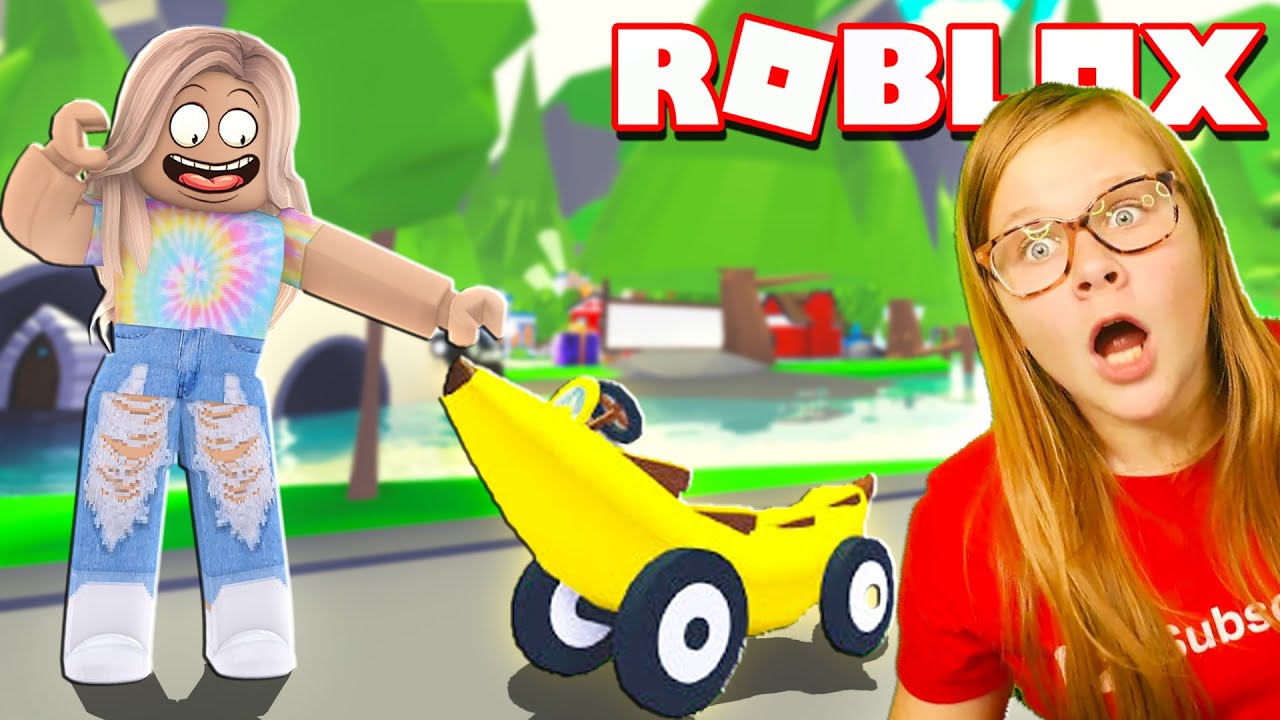 Assistant Play ROBLOX Adopt Me for a Legendary Banana Car and Dinosaur