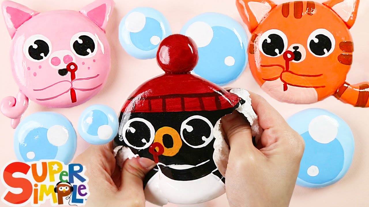 Pop the Bubbles / super simple songs clay cracking ASMR 9 #64
