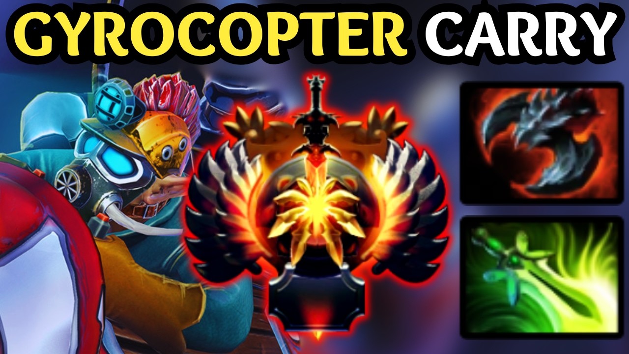 🔥 UNSTOPPABLE GYROCOPTER Carry — Teamfight Damage Machine 🔥 Dota 2 Gameplay